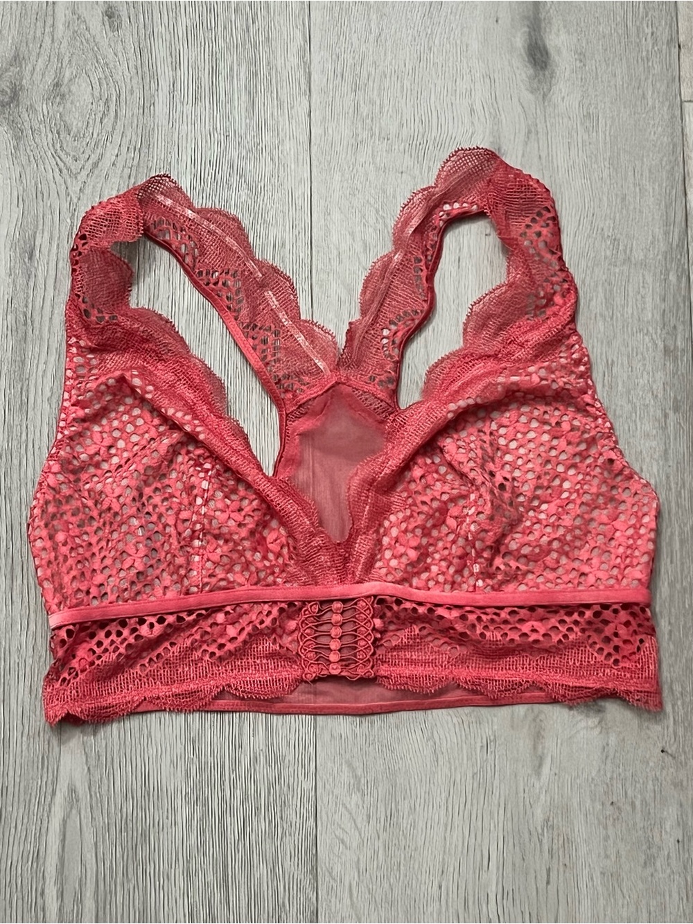 Victoria's Secret Coral Lace Bralette - Pink/Coral